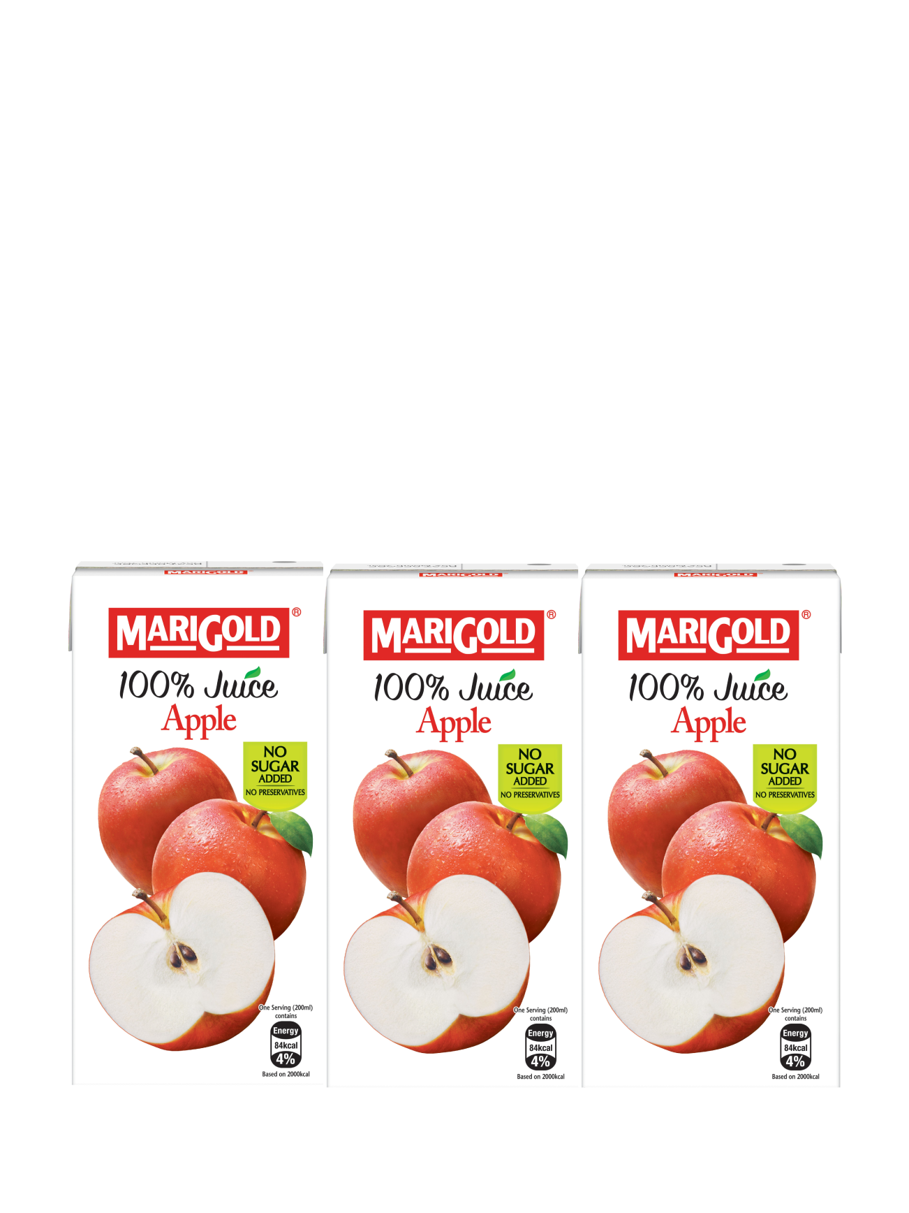 MARIGOLD 100% JUICE APPLE 3X200ML