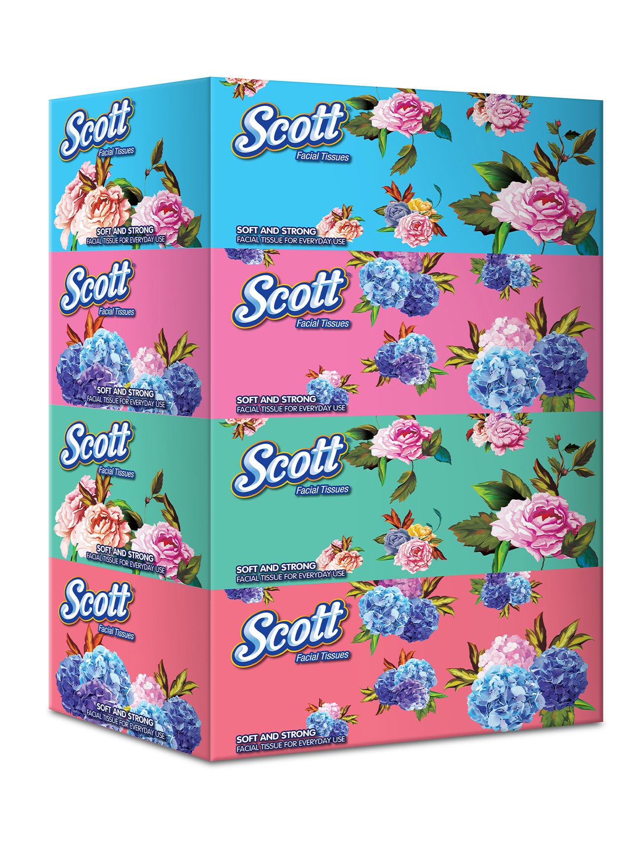 SCOTT FLORAL FT BOX 2PLY 4X150'S