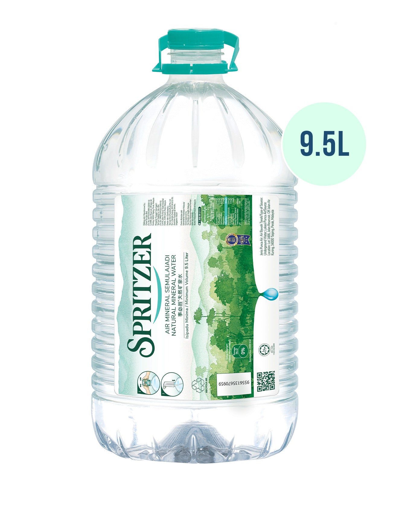 SPRITZER MINERAL WATER 9.5L