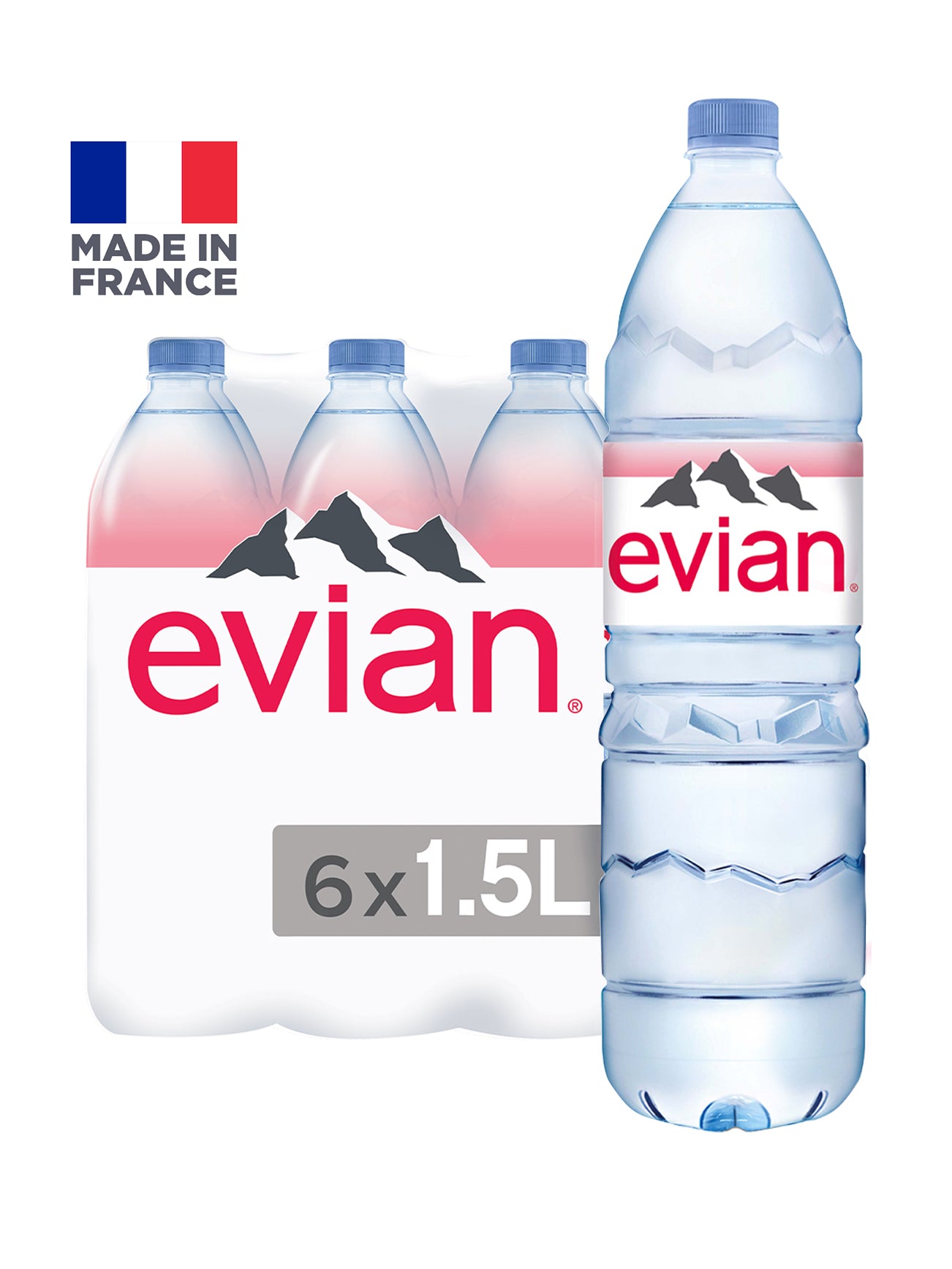 EVIAN NATURAL MINERAL WATER MP 6X1.5L