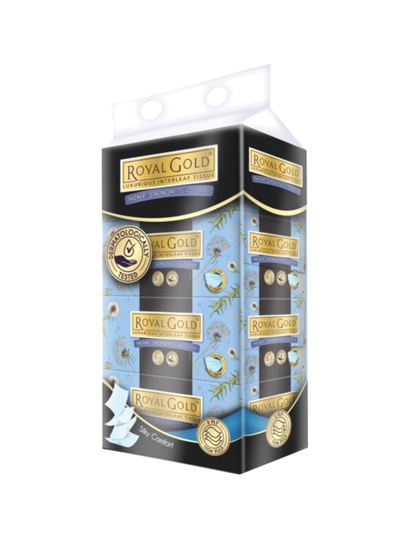 ROYAL GOLD LUXURIOUS FACIAL TISSUE BX 3PLY 4X110S