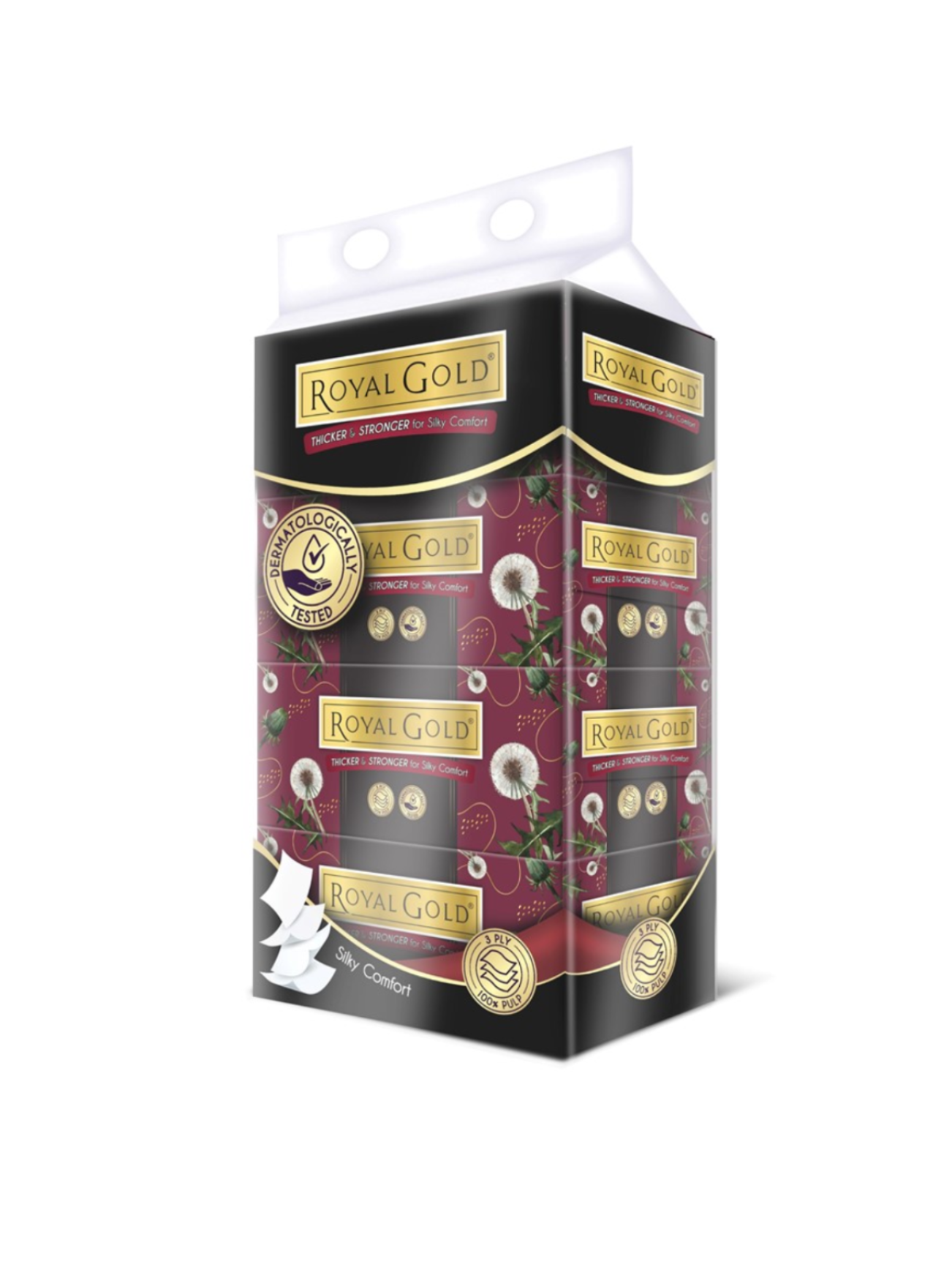 ROYAL GOLD LUXURIOUS WHITE TISSUE BX 3PLY 4X110S